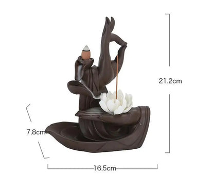 Havez® Hand & Lotus Incense Burner + Incense Cones