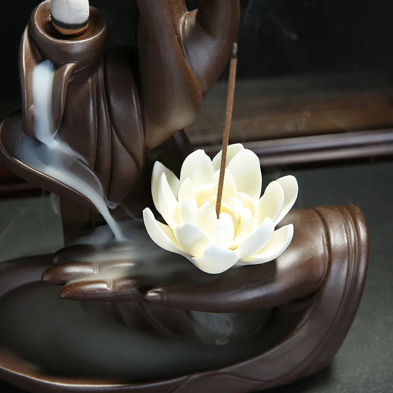 Havez® Hand & Lotus Incense Burner + Incense Cones