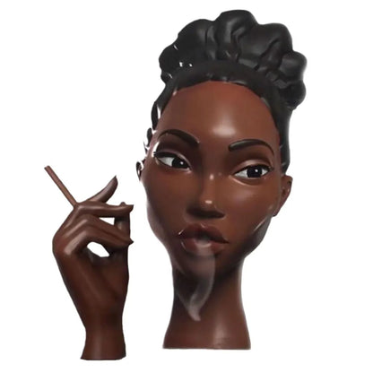 Havez® Elegant Black Women Head Incense Burner