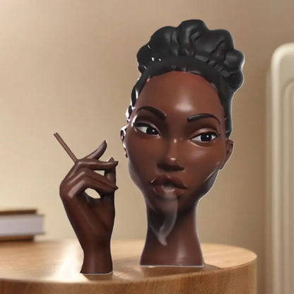 Havez® Elegant Black Women Head Incense Burner