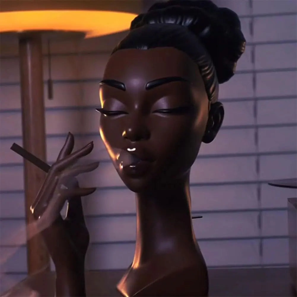 Havez® Elegant Black Women Head Incense Burner