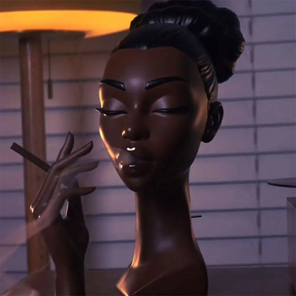 Havez® Elegant Black Women Head Incense Burner