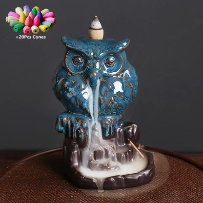 Havez® Owl Backflow Incense Burner